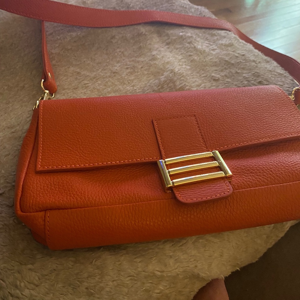 Divina Firenze leather orange handbag